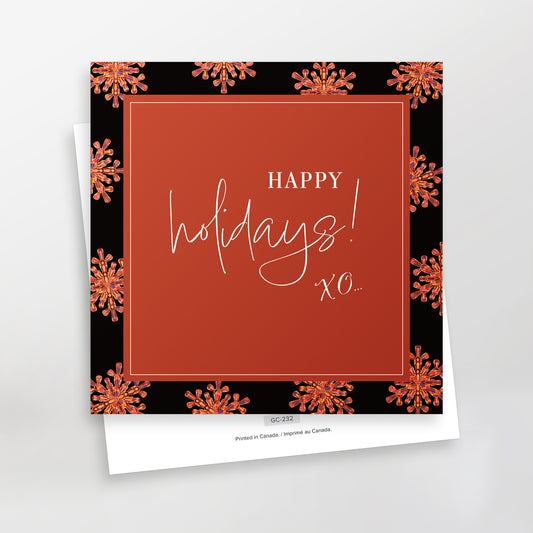 Joyeuses fêtes XO - Série 1 - Rouge | Cartes de voeux
