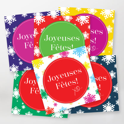 Joyeuses fêtes XO - Série 2 | Ensemble de 6 cartes de voeux